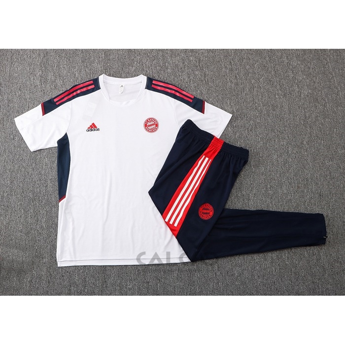 Tuta da Track Bayern Monaco Manica Corta 2022-2023 Bianco